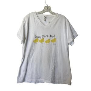 Live and Tell Cafe Press L.A.T Apparel Cruising With My Peeps 2X Peekaboo Back T